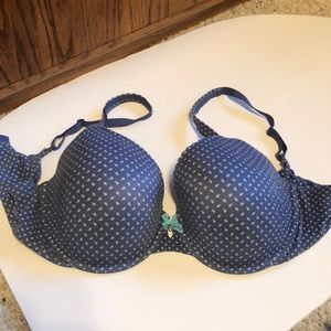 Blue paisley bra